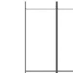 Cloison de séparation 5 panneaux Blanc 250x220 cm Tissu – Image 5