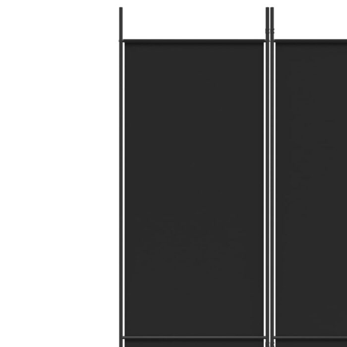 Cloison de séparation 5 panneaux Noir 250x220 cm Tissu – Image 5