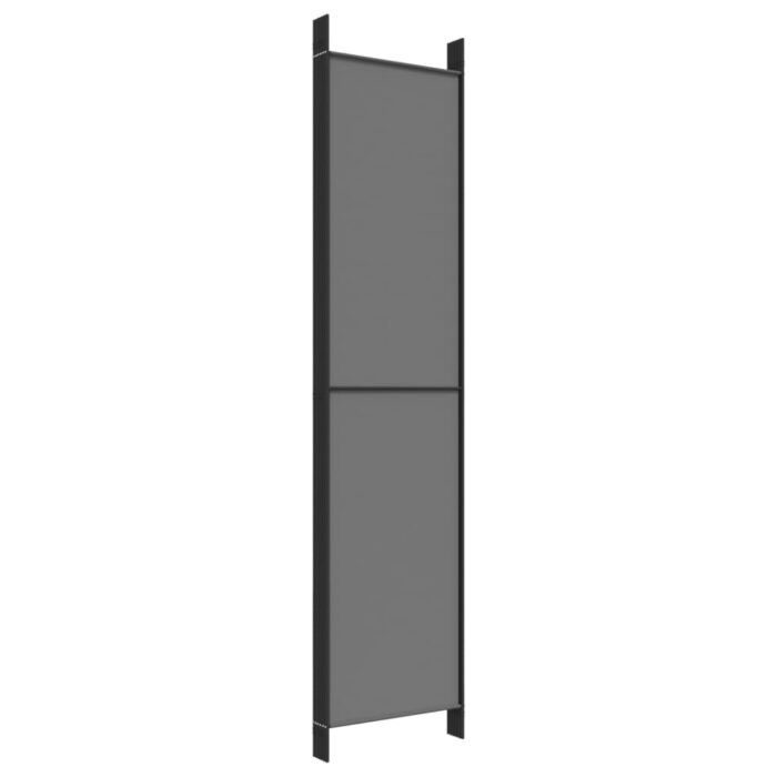 Cloison de séparation 6 panneaux Anthracite 300x220 cm Tissu – Image 4