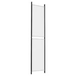 Cloison de séparation 3 panneaux Blanc 150x220 cm Tissu – Image 4