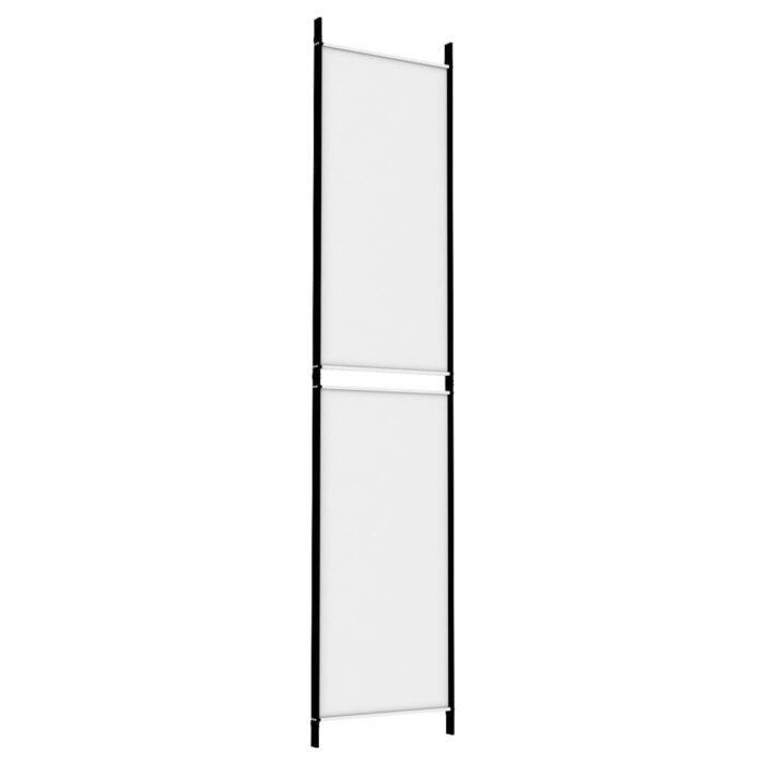 Cloison de séparation 3 panneaux Blanc 150x220 cm Tissu – Image 4