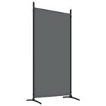 Cloison de séparation 4 panneaux Anthracite 346x180 cm Tissu – Image 4