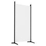 Cloison de séparation 5 panneaux Blanc 433x180 cm Tissu – Image 4
