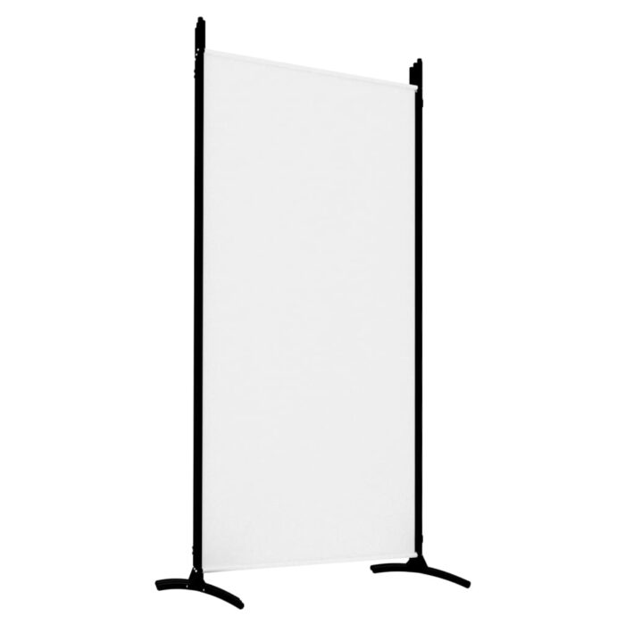 Cloison de séparation 5 panneaux Blanc 433x180 cm Tissu – Image 4