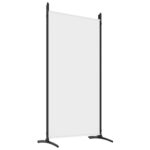 Cloison de séparation 6 panneaux Blanc 520x180 cm Tissu – Image 4