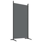 Cloison de séparation 6 panneaux Anthracite 520x180 cm Tissu – Image 4