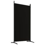 Cloison de séparation 6 panneaux Noir 520x180 cm Tissu – Image 4