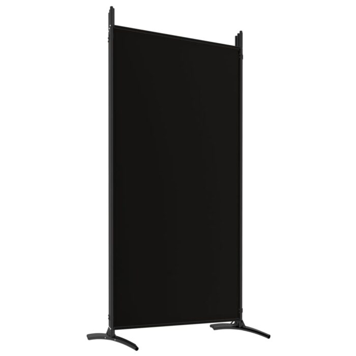 Cloison de séparation 6 panneaux Noir 520x180 cm Tissu – Image 4