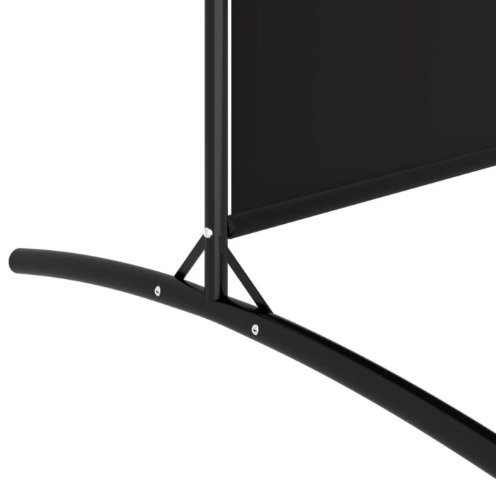 Cloison de séparation 6 panneaux Noir 520x180 cm Tissu – Image 5