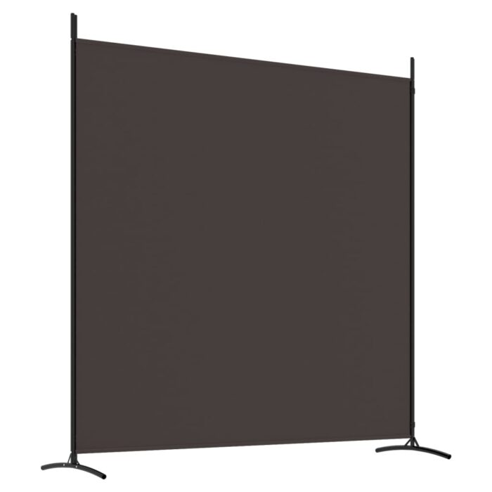 Cloison de séparation 2 panneaux Marron 348x180 cm Tissu – Image 4