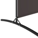 Cloison de séparation 2 panneaux Marron 348x180 cm Tissu – Image 5