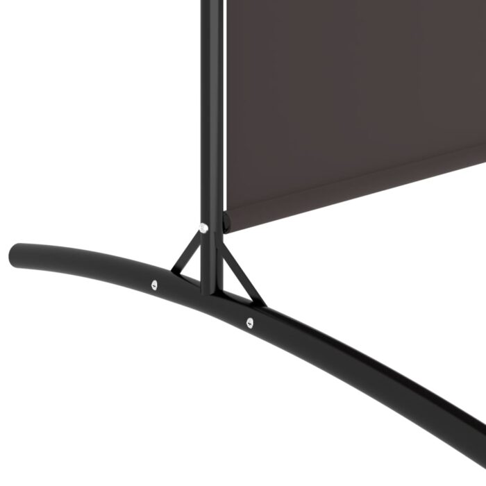 Cloison de séparation 2 panneaux Marron 348x180 cm Tissu – Image 5
