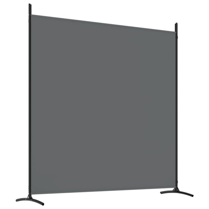 Cloison de séparation 4 panneaux Anthracite 698x180 cm Tissu – Image 4