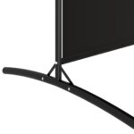 Cloison de séparation 4 panneaux Noir 698x180 cm Tissu – Image 5