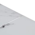 Table basse argenté acier inoxydable et verre trempé – Image 6