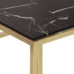 Table basse doré acier inoxydable et verre trempé – Image 3