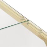 Table basse doré acier inoxydable et verre trempé – Image 5