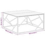 Table basse doré acier inoxydable et verre trempé – Image 8