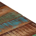 Table basse argenté acier inoxydable/bois massif récupération – Image 5