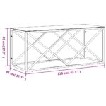 Table basse 110x45x45 cm acier inoxydable et verre – Image 4