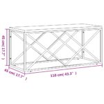 Table basse acier inoxydable et bois massif de récupération – Image 4