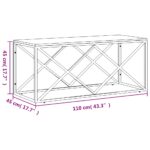Table basse acier inoxydable et bois massif de récupération – Image 4