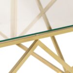 Table basse doré acier inoxydable et verre trempé – Image 5