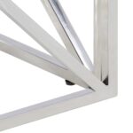 Table basse argenté inox et bois de mélèze massif – Image 4