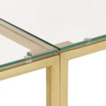 Table console doré acier inoxydable et verre trempé – Image 4