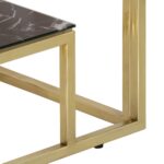 Table console doré acier inoxydable et verre trempé – Image 4