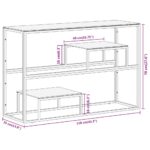 Table console doré acier inoxydable et verre trempé – Image 7