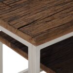 Table console argenté inox et bois de mélèze massif – Image 3