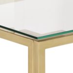 Table console doré acier inoxydable et verre trempé – Image 3