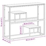 Table console doré acier inoxydable et verre trempé – Image 8