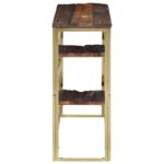 Table console doré acier inoxydable et bois de mélèze massif – Image 2