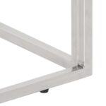 Table console argenté acier inoxydable/bois massif récupération – Image 6