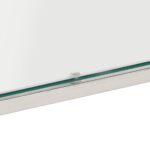 Table basse argenté acier inoxydable et verre trempé – Image 4