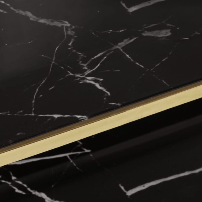 Table basse doré acier inoxydable et verre trempé – Image 4