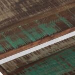 Table basse argenté acier inoxydable/bois massif récupération – Image 4