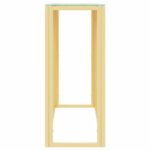 Table console 110x30x70 cm acier inoxydable et verre – Image 2
