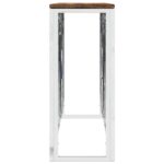 Table console acier inoxydable et bois massif de récupération – Image 2