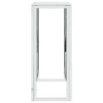 Table console 70x30x70 cm acier inoxydable et verre – Image 2