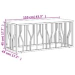 Table basse argenté acier inoxydable/bois massif récupération – Image 4
