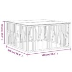 Table basse 100x100x50 cm acier inoxydable et verre – Image 4