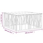 Table basse 100x100x50 cm acier inoxydable et verre – Image 4