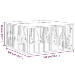 Table basse doré acier inoxydable et bois massif récupération – Image 4