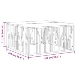 Table basse argenté acier inoxydable et bois massif d'acacia – Image 4