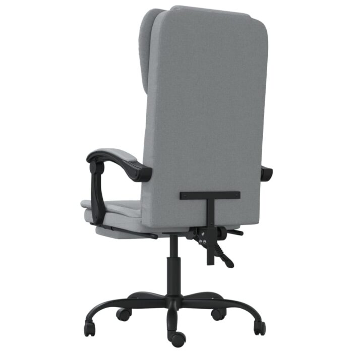 Fauteuil inclinable de bureau Gris clair Tissu – Image 3