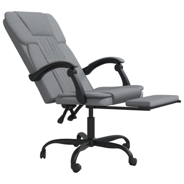 Fauteuil inclinable de bureau Gris clair Tissu – Image 4