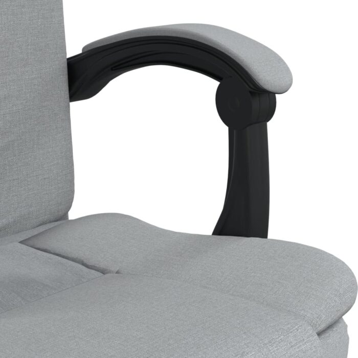 Fauteuil inclinable de bureau Gris clair Tissu – Image 7